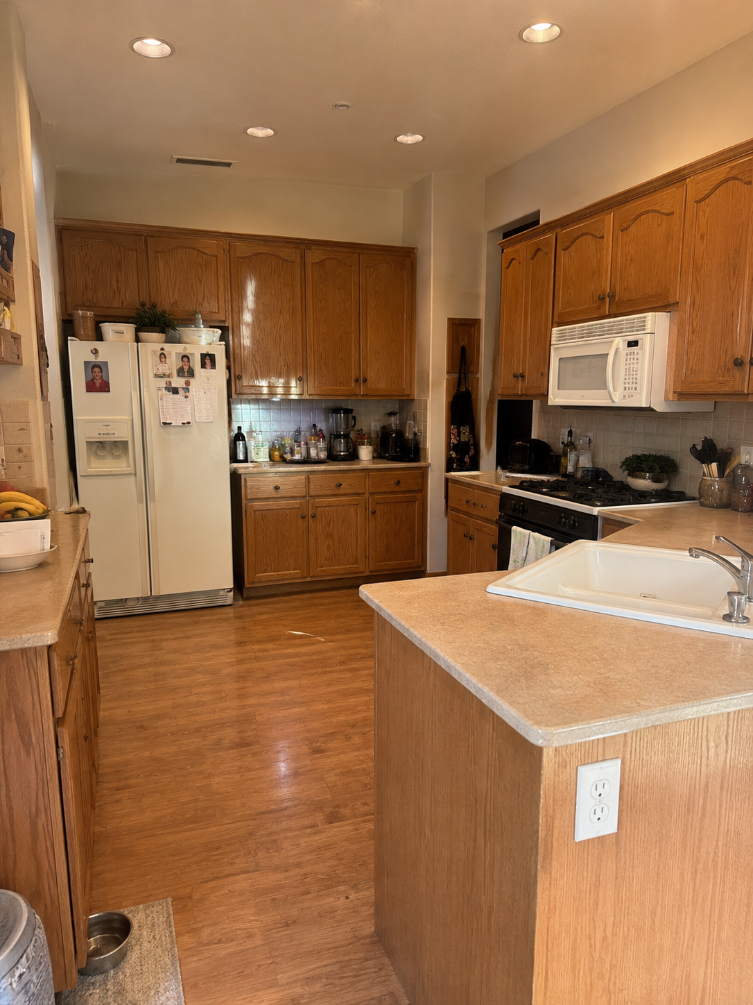 Before: closed galley kitchen