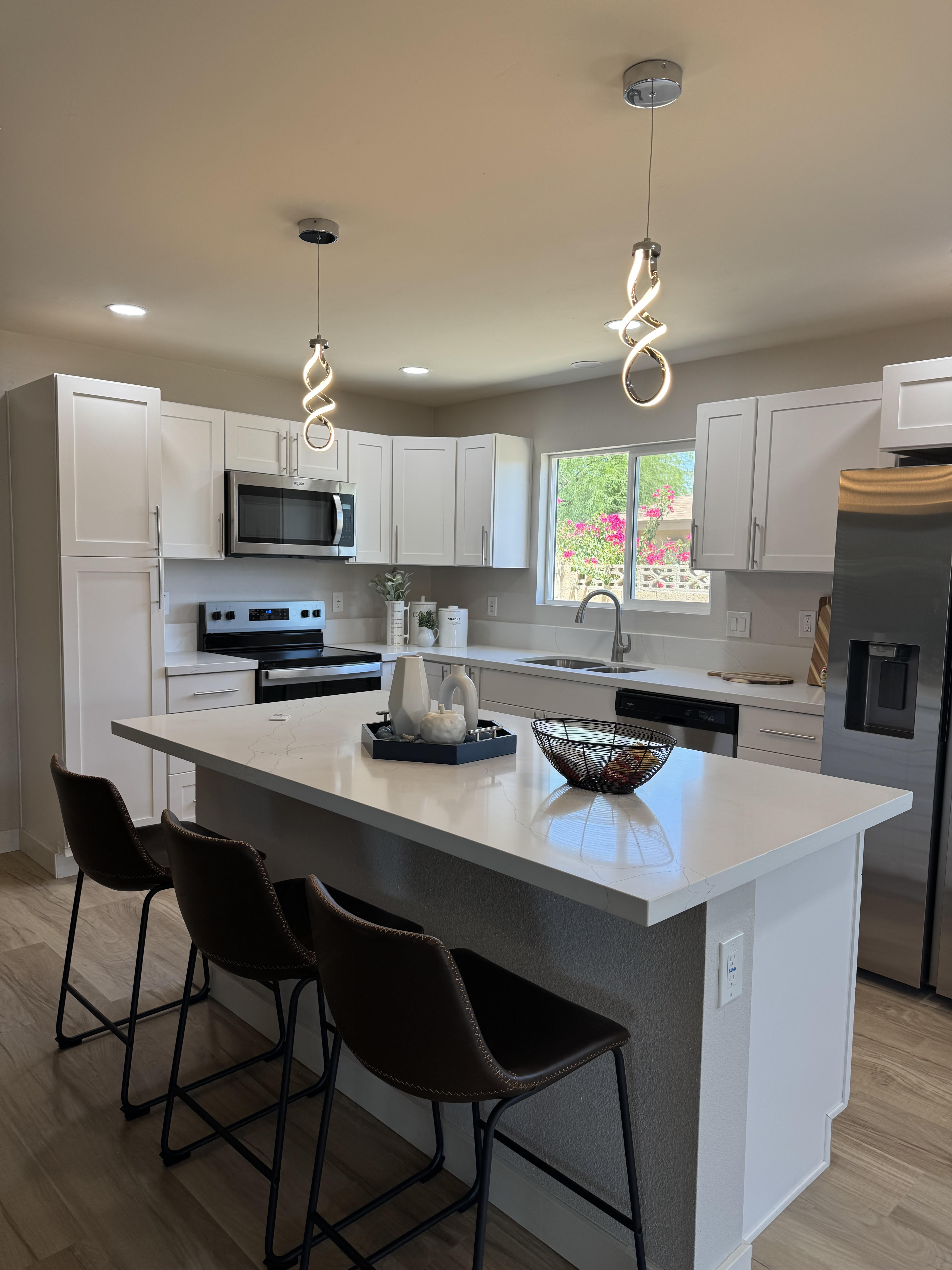 Kitchen remodel for fix and flip investor property in Chandler AZ with new cabinetry and countertops